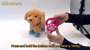 2026 Wuffy Robot Dog Lifelike Toy Dog, Interactive Robot with Touch Sensing Voice Mimic Licking Motion Leash Remote Soft Fur for Kids Battery Powered (#L)