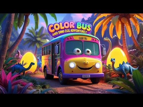 🚍✨ Color Bus and the Dino Egg Adventure! 🦖🎶 | Magical Learning Song for Kids | KIDS ZUZU MELODY