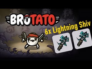 Brotato - Full Lightning Shiv Build /w Crazy - Wave 12 (Win)