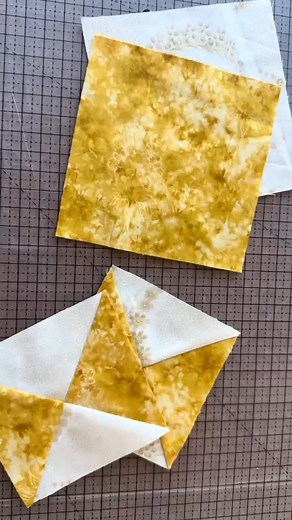 Making an Hourglass Quilt Block. When you are finished you will have two blocks. Credit: stitchin_threads ❤️ #quilt #sew #crafts #quilttutorial #fabric | Sharon Rucker