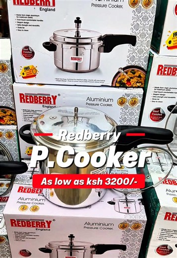 Redberry Pressure Cooker are now available in our store 5L, 7.5L and 10L #kenyan #tanzaniatiktok #kitchen #fy #somalitiktok