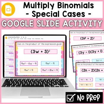 Multiply Binomials - Special Cases  | Google Slides™