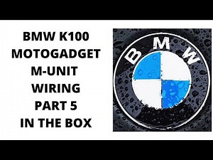BMW K100 MOTOGADGET M-UNIT WIRING PART 5