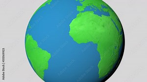 Seamless looping animation of the earth zooming in to the 3d map of Togo with the capital and the biggest cites in 4K resolution Stock Video