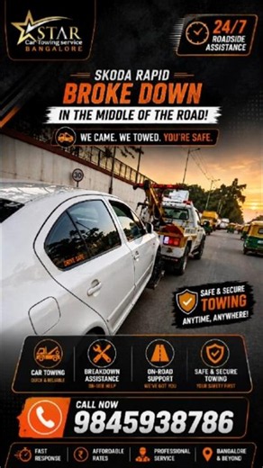 🚗 Car Towing Service in Seshadripuram Bangalore | Fast Response, #towingservice #cars #towing