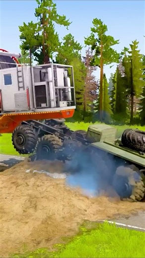 MudRunner ⚠️ | 1 SECOND BEFORE DISASTER: THE ULTIMATE FAIL! 💀🚜 #Shorts #MudRunner