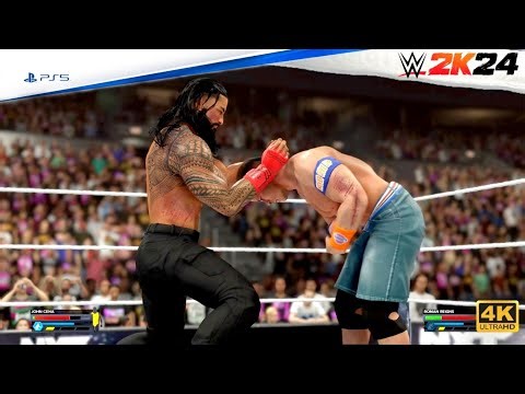 ROMAN REIGNS DESTROYS JOHN CENA! 👑 Tribal Chief Dominates | WWE 2K24 PS5 Gameplay