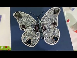 # 83 CRUSHED GLASS BUTTERFLY GLASS ART WITH MOD PODGE , NO RESIN NEEDED