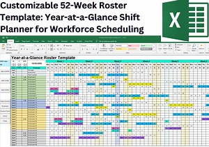 52‑week Excel Shift Roster Template – Employee Schedule Planner With Auto‑calculate FTE & Wages (macro‑enabled) - Etsy Australia