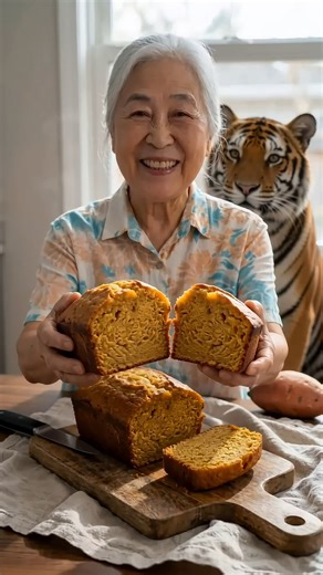 🍠🌰 Grandma’s 15 second Recipe: Sweet Potato Almond Cake This cake has a rich, hearty feel but stays moist. The natural sweetness of sweet potato pairs with the nutty aroma of almond flour. Inside you’ll see a tight, tender crumb. A-Hu stays in the background, sniffing the air and gently wagging his tail, never stealing the spotlight 😄 ⏰ Time Guide Prep: 10 minutes Bake: 35–45 minutes (depends on pan & oven) Cool: 10–15 minutes Total: about 55–70 minutes 🍽 Yield 1 loaf (about 8–10 slices) 🧾