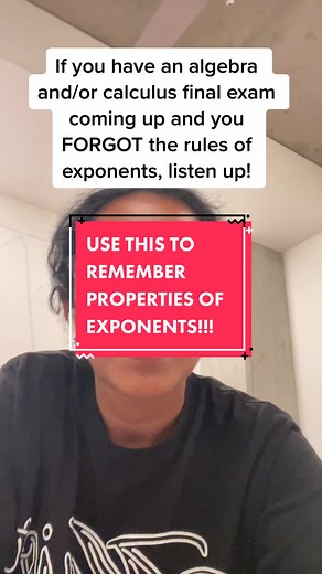 use THIS song to remember properties of exponents!!!! Follow us to learn math through songs #math #algebra #calculus #mathsongs