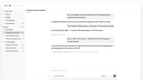 Bring your workflow to Codex in just a few clicks.Import settings, plugins, agents, project configuration, and more so you can keep working with fewer interruptions.Your move.