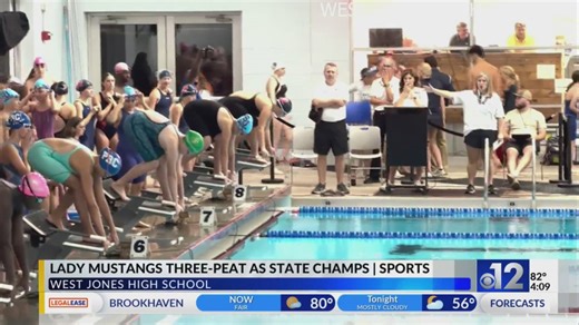 West Jones High girls’ swim team wins 3rd straight state title