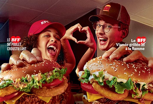 Burger King France and KFC France sign historic collaboration with launch the 'BFF burger'