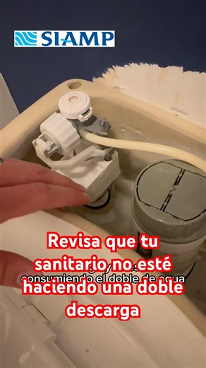 Check that your toilet isn't doing a double flush and wasting water. #plumbing #siamp