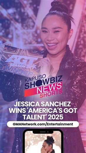 Filipino-American singer #JessicaSanchez is the winner of 'America's Got Talent' (AGT) season 20. #KapusoShowbizNews #ShowbizHighlights | GMA Network