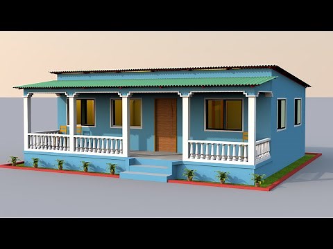 tin shed house design | 3 bedroom house design | village home design | tin set house