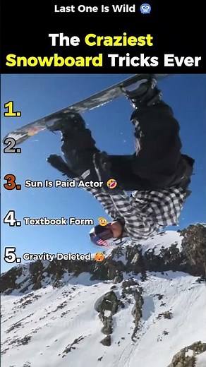 The Craziest Snowboard Tricks Ever 🏂🔥#shorts