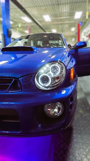 Twin-halo projector headlghts, JDM front-end conversion, and custom LED underglow on the Bugeye. . . Auto-Links Can-Jam . #subaruwrx #bugeye #subaru #cscsracing #fastandfurious