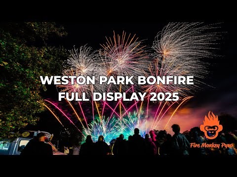 Weston Park Bonfire 2025 | Full Display by Fire Monkey Pyro