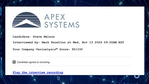 Apex Systems Array List AI Analysis