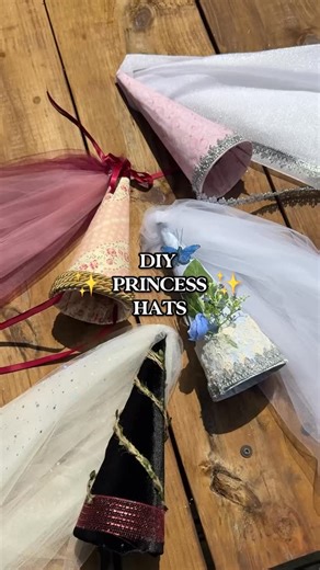 JOSIE BULLARD | DIY PRINCESS HATS (aka Hennins) 🌸👑 Spent my Sunday morning crafting with my girls. These hats were so fun to make. If you want the exact... | Instagram