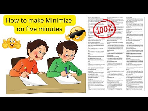 How to make Cheat-Sheet|Minimize| computer Laptop Mobile phone xerox Printer
