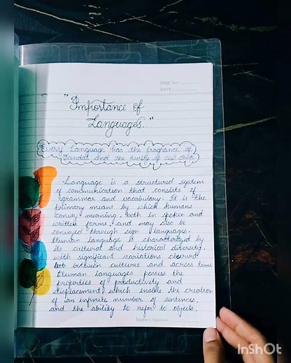 Importance Of Languages Project File CBSE