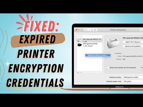 Fixing Expired Printer Encryption Credentials Expired on macOS: A Tutorial