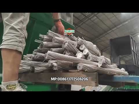 ACSR Cable Chopping & Recycling Machine for Aluminum & Steel Separation | Armored Cable Shredder