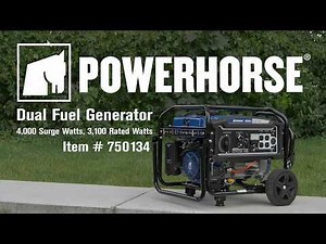 Powerhorse Dual Fuel Generator with Electric Start 4000 Surge Watts 3100 Rated Watts