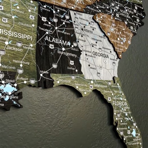 Rustic USA Push Pin Map - Large Wall Art for Travelers - Etsy