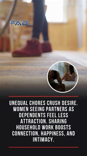 A groundbreaking study published in the Archives of Sexual Behavior, reveals a startling truth about desire, fairness, and modern relationships: when women take on the majority of household chores, their brains may begin to perceive their male partners as dependents rather than equals, triggering a subconscious reduction in sexual desire. The research shows that unequal division of labor creates feelings of imbalance, resentment, and emotional fatigue, which directly harm intimacy and overall re