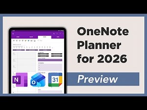 Lightweight OneNote Planner 2026 | PREVIEW