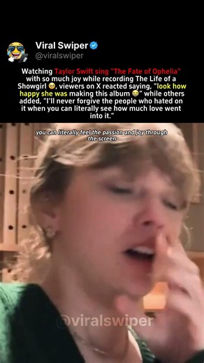 TAYLOR SWIFT recording The Fate of Ophelia has Swifties in tears 😭✨ #TAYLORSWIFT #THELIFEOFASHOWGIRL