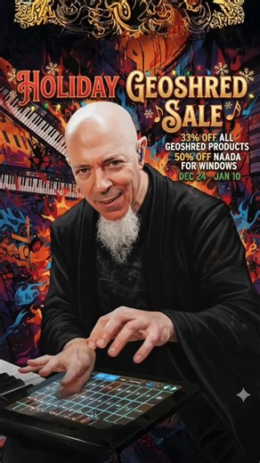 Jordan Rudess on Instagram: "Naada for Windows is here and it's part of our Holiday 2025/2026 Sale! From Dec 24, 2025 - Jan 10, 2026, 33% Discount on all GeoShred Products and Naada For Windows Intro Special 50% Off Naada Plugins bring beautifully inspired physics models of Indian, Chinese, and Western instruments to your Windows DAW. Each instrument is based on years of research and features expressive multidimensional controls like Expression, Overblow, Growl, Flutter, Harmonics, and more. Cho