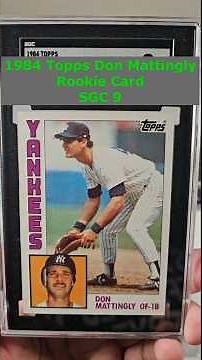 1984 Topps Don Mattingly Rookie Card SGC 9