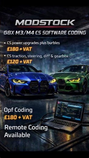 Unlock the full potential of your BMW G8x M3 & M4 with ModStock CS Software Coding