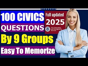(2025 - Special Edition) 100 Civics Questions for US Citizenship Test by 9 Groups