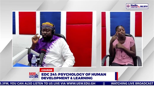 RADIO LECTURE SERIES (03/02/2026) COURSE: EDC 241: PSYCHOLOGY OF HUMAN DEVELOPMENT & LEARNING TOPIC: COGNITIVE DEVELOPMENT IN HUMANS LECTURER: DR. INUUSAH MAHAMA DEPARTMENT OF COUNSELLING PSYCHOLOGY, UEW | Radio Windy Bay 98.3 FM