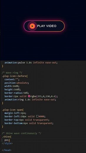 Animated Button with Glowing Effects🔥| HTML & CSS #webdesign #pktech