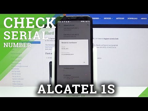 How to Check Serial Number on ALCATEL 1S – Find Serial Number