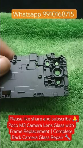 Poco M3 Camera Lens Glass with Frame Replacement | Complete Back Camera Glass Repair 🔧