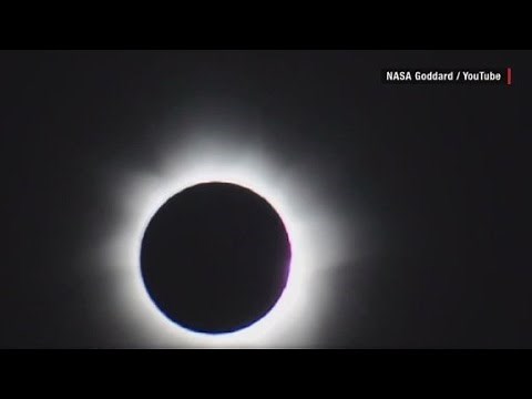 What a solar eclipse looks like from the moon