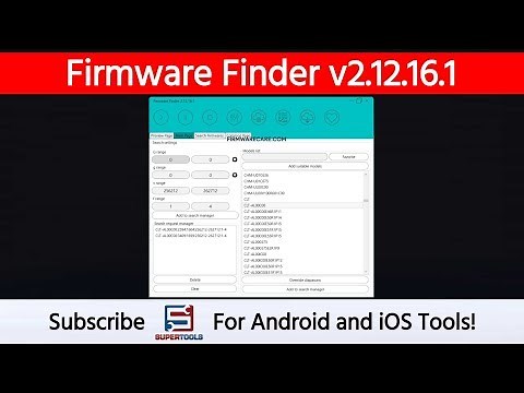 Firmware Finder v2.12.16.1 | Super Tools