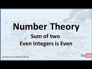 Number Theory: The sum of two Even numbers are Even