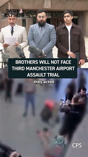 Brothers accused of assaulting a police officer at Manchester Airport will not face third trial 🔴