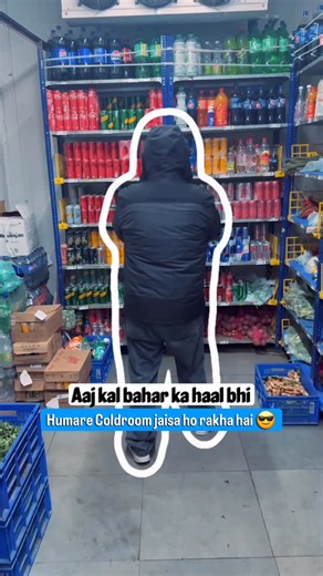 Blinkit Stores on Instagram: "Hume toh aadat hai bhai 🥶😎🥰 #blinkit #blinkitstores Aapke yaha kitna temperature chal raha hai ?😎"