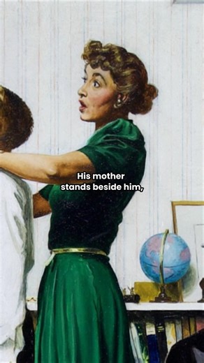 "Readying For First Date" #art #painting #history