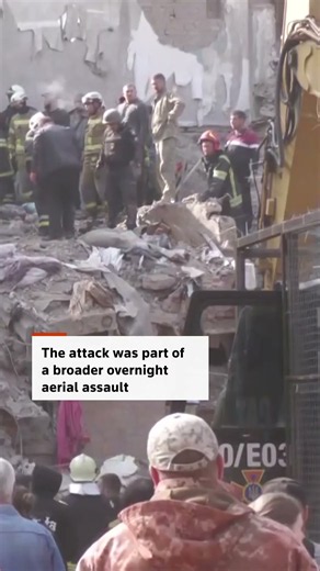 Recovering bodies after a deadly Russian missile attack